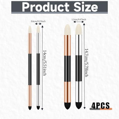 2pcs Blending Sponge Pen Oil Pastels for Artists Dual Tip Drawing Art Oil Soft Pastel Blending Tools Reusable Washable Sketch Rubbing Sponge Brush for Artist Professional Sketch Drawing Lightening