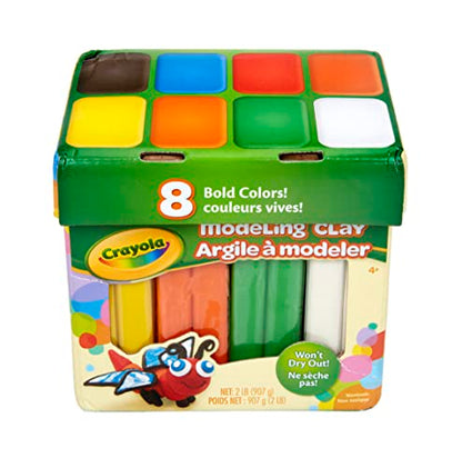 Crayola Modeling Clay in Bold Colors, 2lbs, Gift for Kids, Ages 4 & Up (Pack of 8) - size: Small (Pack of 8)