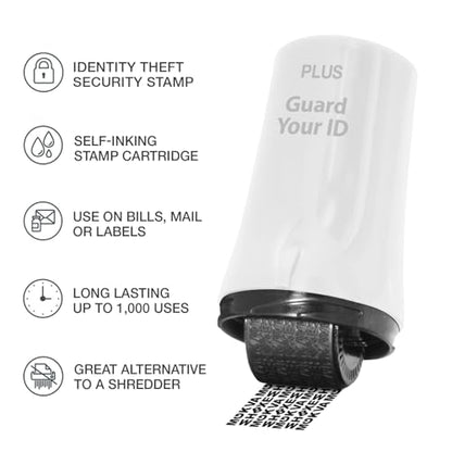 Guard Your ID Advanced Roller 3-Pack — Identity Theft Protection Stamp, Privacy Roller for Mail, Documents & Labels, Shredder Alternative, 1,000 Impressions per Roller (Turquoise, Green, White) - color: Xtra Mixed: Turquoise Green White, size: Regular 3-P