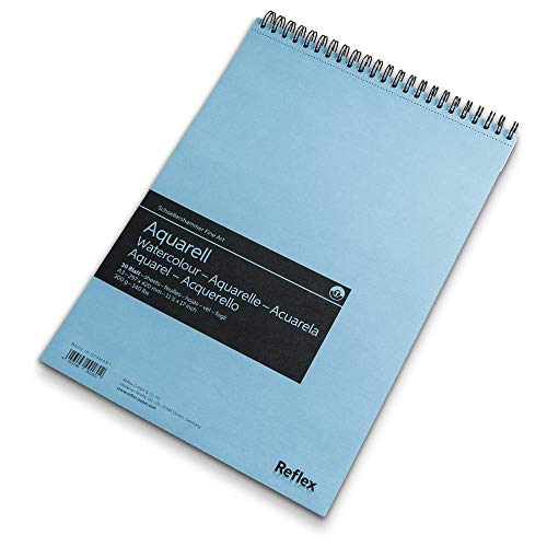 Schoellershammer Watercolour Pad A3, 30 Sheets, Spiral Bound, 300gsm White Paper, VF5004059 - size: A3, style: Watercolour (300gsm)