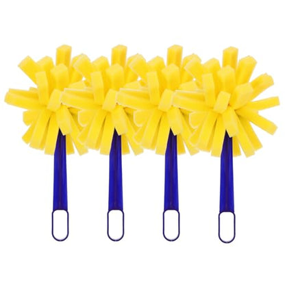 HANABASS 10pcs Sponge Paintbrush Set with Plastic Handles, Textured Foam Paint Brushes, Easy Cleaning and Stimulate Imagination, for DIY Painting and Classroom Crafts