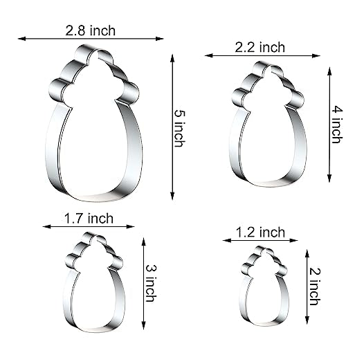 Baby Bottle Cookie Cutter Set for Baby Shower Baking, 5/4/3/2 inch, 4 Piece, Stainless Steel - color: Baby Bottle