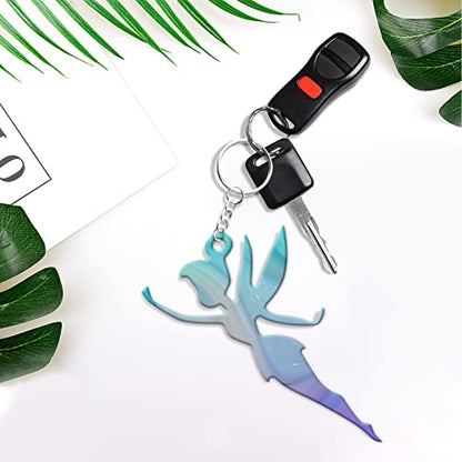 Angel Wings Shiny Fairy Shape Silicone Molds Beautiful Women Resin Mold for DIY Epoxy Resin UV Resin Casting Mold DIY Keychain Pendant Jewelry Making Necklace Clear - color: C