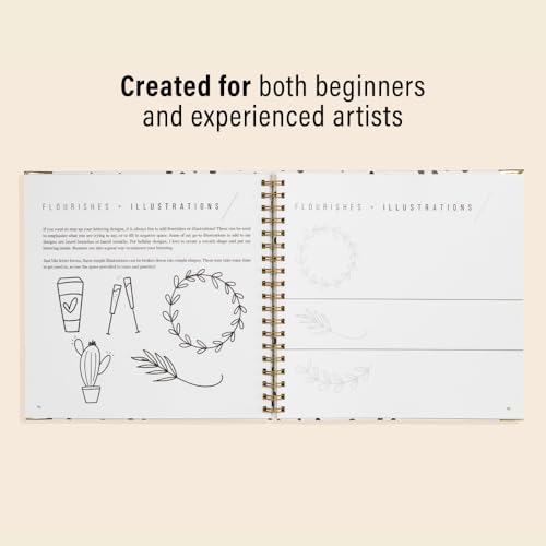 Hand Lettering 101: A Step-by-Step Calligraphy Workbook for Beginners (Gold Spiral-Bound Workbook with Gold Corner Protectors)