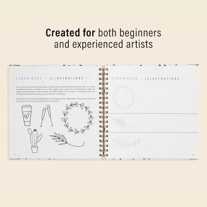 Hand Lettering 101: A Step-by-Step Calligraphy Workbook for Beginners (Gold Spiral-Bound Workbook with Gold Corner Protectors)