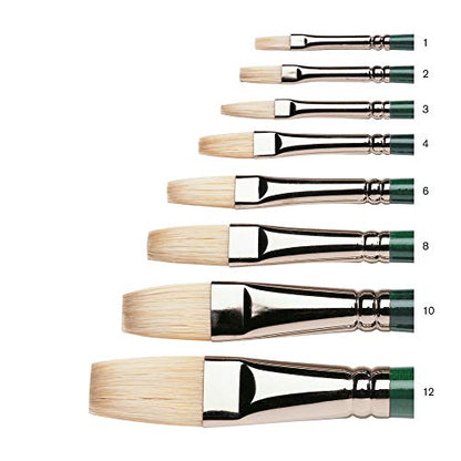 Winsor & Newton 5974710 Winton Hog Flat #10 Bristle Brush - size: #10, style: Flat