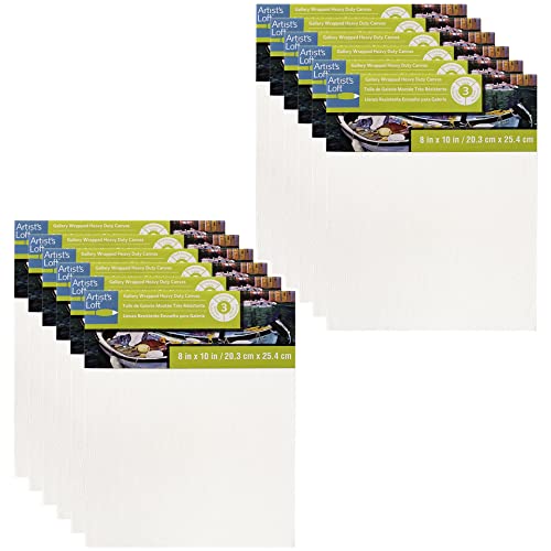 Artist's Loft Level 3 Gallery Wrapped Heavy Duty Canvas, 12 Pack - size: 8\ x 10\