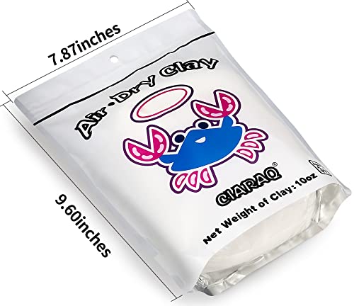 CiaraQ Air Dry Clay Kit – White Modeling Clay for Crafting & DIY Projects, Creative Gift for Easter, Halloween, and Christmas. 10 oz/Bag - color: White