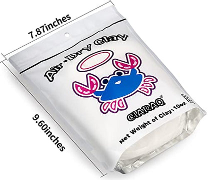 CiaraQ Air Dry Clay Kit – White Modeling Clay for Crafting & DIY Projects, Creative Gift for Easter, Halloween, and Christmas. 10 oz/Bag - color: White