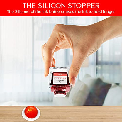 Dryden Designs Ink Bottle for Fountain Pen | Luxury Edition, Smooth Flow, Compact Designed 50ml Million Dollar Red - color: Red [Million Dollar Red] Ink Bottle