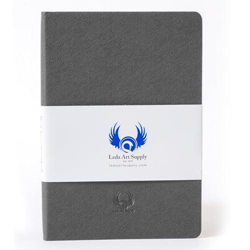 Sketchbook for Drawing, Lay Flat Softcover Sketch Book for Kids/Adults, Ideal for Ink, Water Color, Pen, Pencils, 160 Tear Resistant Pages, Size: Medium, Leda Art Supply (Medium Gray) - size: Medium Gray