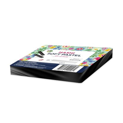 HA SHI Professional Soft Chalk Pastels for Adult Artists, Square Artist Grade Drawing Media, Black, 6 Sticks - color: Black (6 Sticks)
