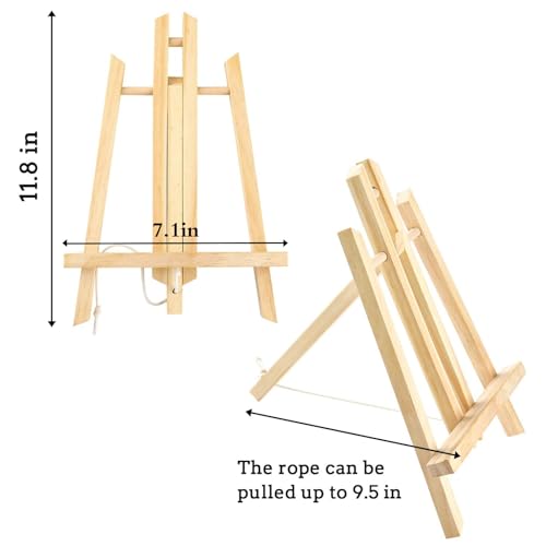 AROIC Wood Easels, Easel Stand for Painting Canvases, Art, and Crafts. (11.8 inch, 20 Pack), Tripod, Painting Party Easel, Kids Student Table School Desktop, Portable Canvas Photo Picture Sign Holder. - style: 11.8"-20p