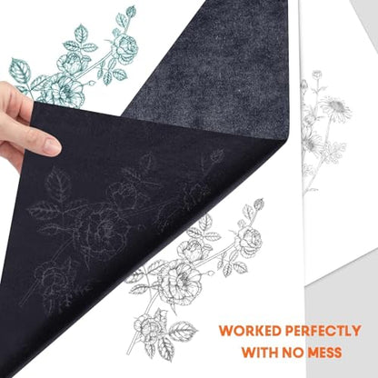psler 100 Sheets Carbon Paper Sheets, Carbon Transfer Paper with 3PCS Embossing Stylus for DIY Woodworking, Paper, Canvas and Other Art Craft Surfaces(7.3 by 10 Inch) - size: A4 (100 Sheet with 3PCS Embossing Stylus)