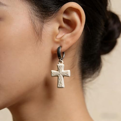 11Pcs Cross Polymer Clay Cutters Crosses Clay Earrings Cutters Polymer Jewelry Cutter for Earrings Making Party Festival DIY Supplies - color: Cross