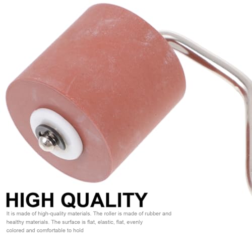 NUOBESTY 7.36 Inch Rubber Ink Roller for Printmaking and Fine Art Crafts Soft Durable Brayer for Painting Stamping and DIY Art Projects
