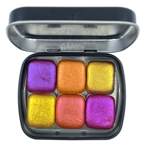 IUILE Handmade Watercolor Paints - Fell In Love Half Pan Set (6 colors) - color: Fell In Love