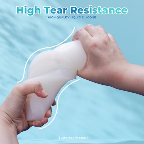 LET'S RESIN Silicone Mold Making Kit Liquid Silicone Rubber 140oz/1 Gallon Translucent Clear Mold Making Silicone-Mixing Ratio 1:1-Molding Silicone for Resin Molds,Silicone Molds Maker DIY Making - size: 140 oz