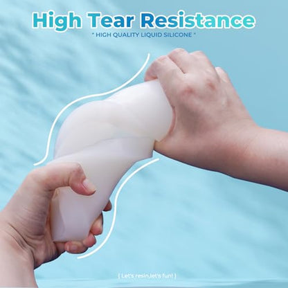 LET'S RESIN Silicone Mold Making Kit Liquid Silicone Rubber 140oz/1 Gallon Translucent Clear Mold Making Silicone-Mixing Ratio 1:1-Molding Silicone for Resin Molds,Silicone Molds Maker DIY Making - size: 140 oz