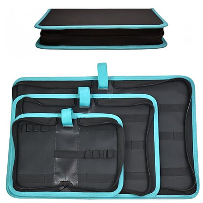 BLIRITEL Tool Bag Organizer, Oxford Tool Case Hardboard Kit, Portable Small Tool Pouch with Zipper, Handheld Screwdriver Pouch Tool Kits Organizer for Carpenter Mechanic (CASE ONLY (L) - size: L