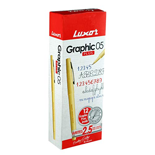 Luxor Graphic Micro Pen Blue Bopp Pouch (pack of 10 pen) - color: Blue
