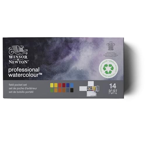 Winsor & Newton Professional Watercolor Paint Set, Compact Set, 12 Half Pan and Accessories - style: Compact Set 12 Half Pan & Accessories