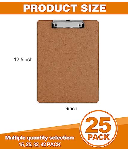 Clipboards, HERKKA 25 Pack Hardboard Office Clipboards Low Profile Clip Standard A4 Letter Size, ECO Friendly - style: 25pack