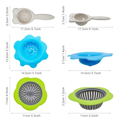 Allazone 7 PCS Acrylic Pouring Strainers Set, Plastic Silicone Paint Pouring Strainers, Flower Acrylic Paint Strainers, Painting Pouring Supplies and Creating Unique Patterns and Designs - color: 5