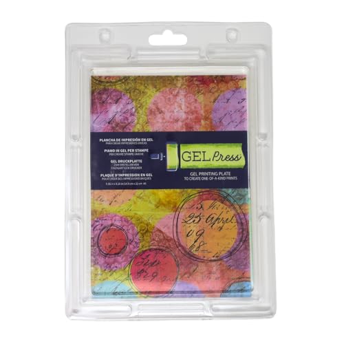 Gel Press Monoprinting Print Plate - A5 (5.8 x 8.3 inches) Gel Plate - Printmaking Supplies - Reusable Gel Printing Plate for Press Art for Card Making, Scrapbooking, Journaling, Arts & Crafts