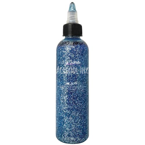 Premium Alcohol Ink|Metallic or Glitter Vibran (Glitter Baby Blue) - color: Glitter Baby Blue