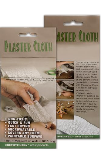 Creative Mark Plaster Cloth Rolls 4" x 180" - Professional Quality Plaster Cloth for Sculpting, Artists, Students, School Classrooms, & More! - Box of 8 - color: Box of 8