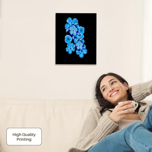3dRose Hawaiian Ohana Honu Sea Turtles and Flowers to show your Aloha spirit. Museum Grade Canvas Wrap 11x14 - size: 11"L x 14"W
