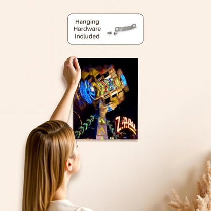 3dRose zipper fair ride midway carnival image Museum Grade Canvas Wrap 11x14 - size: 11"L x 14"W