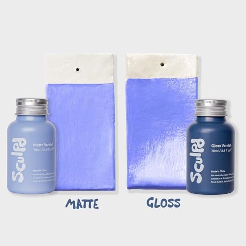 Sculpd 70 ml Air Dry Clay Glaze - Matte, Scratch Resistant and Waterproof Pottery Glaze, Matte Varnish for Air Dry Clay - color: Matte Varnish, size: 70 ml