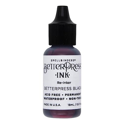 Spellbinders BetterPress Letterpress Ink Pad & Reinkers Bundle (Regal) - color: Regal