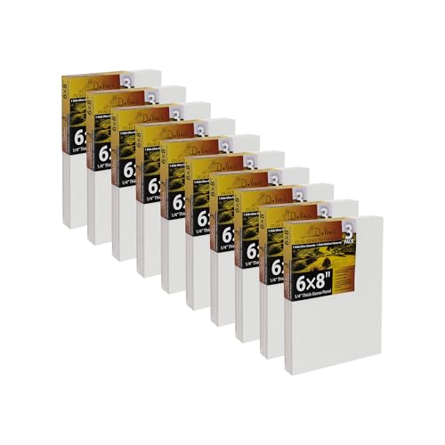 Jerry's Artarama Da Vinci Dual Sided Pro Panel Board - 30-Pack, 6x8 6mm Deep Panels for Painting - Archival, Acid-Free Art Supplies - Ultra-Smooth & Medium Textured Paint Surfaces - size: 6x8"