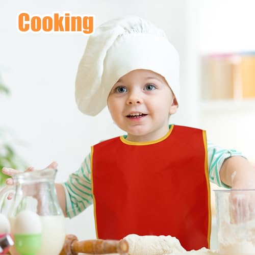 Kids Art Smock Sleeveless Painting Apron 3-8 Years | 3 Deep Pockets, Washable Waterproof Coverall for Painting, Crafts, Messy Play - Ideal for Boys Girls Classroom & Home - color: Blue, Yellow, Red, Green, Pink and Light Blue