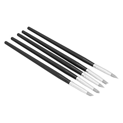 GLOGLOW Clay Sculpting Tools, Silicone Material, 5pcs Flexible Clay Shaping Pens for Oil Painting, Sculpture, and Crafting (S) - color: S