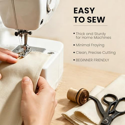 Wildarms 100% Cotton Canvas Fabric by The Yard - 59" Wide 12oz Heavy Duty Natural Duck Canvas for Sewing DIY, Tote Bags, Upholstery & Embroidery (Beige, Cut by the Yard) - color: Beige, size: 1-Yard Pre-Cut (Non-Continuous)