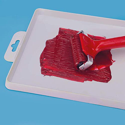 ESSDEE Ink Roller 5.90 Inch - Heavy Duty EPDM 70 Shore Hard Rubber Surface Brayer - Aluminium Core - Block Printing, Scrapbooking, Laminating Industrial Processes - size: 5.90 Inches