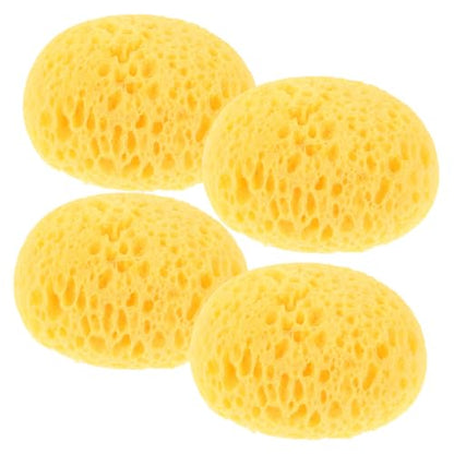KOMBIUDA 4pcs Wall Texture Repair Sponge Set, Removable Yellow Drywall Patch Sponges for Ceiling and Wall DIY Painting, Artist Craft and Home Decor Tools