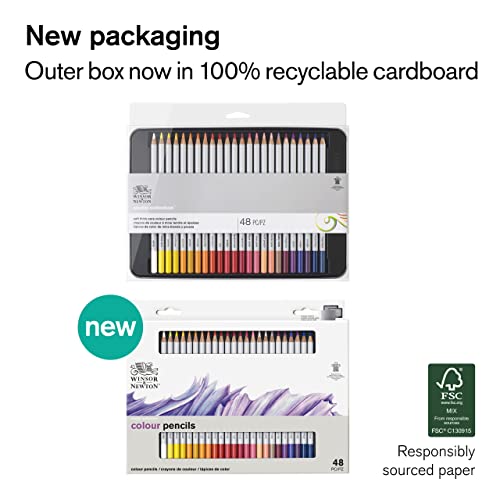 Winsor & Newton Studio Collection Artist Pencils, Color Pencils, Set of 48 - style: 48 Color Pencils