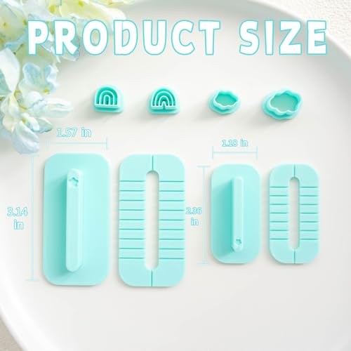 Tainsky Rainbow Guide Polymer Clay Tools, 8 Shapes Rainbow Shaper Polymer Clay Cutters, Rainbow Guide Earring Guide for Polymer Clay Earrings - color: Rainbow Guide