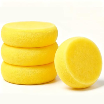 Pottery Craft Sponges, 4Pcs Round Soft Clay Sponge, 2.76In Yellow Paint Sponges for Art & Craft Pottery Clay Cleaning Ceramics Wall Face Painting - size: 4PC
