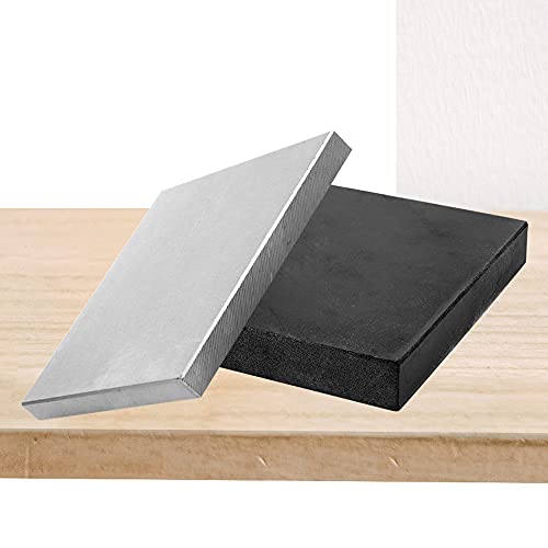 CHENTEC Steel and Rubber Block 2 Pcs Work Bench Blocks Stamping Block 6" x 6" (15CM x 15CM) - color: Steel and Rubber Block, size: 6" x 6"(15cmx15cm)