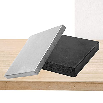CHENTEC Steel and Rubber Block 2 Pcs Work Bench Blocks Stamping Block 6" x 6" (15CM x 15CM) - color: Steel and Rubber Block, size: 6" x 6"(15cmx15cm)