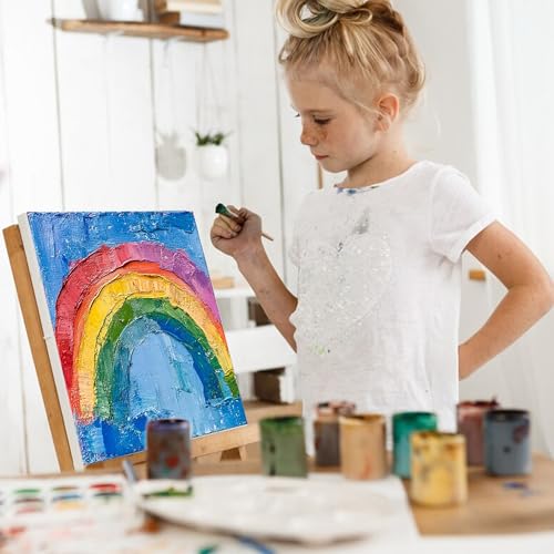 Halobios 3 Packs Stretched Canvases for Painting with 4x4 Inch, 6x6 Inch, 8x8 Inch, Square Blacnk Canvases for Acrylics,Oils & Other Painting Media, 5/8 Inch Profile 100% Cotton Artist Framed Canvas - size: 3 Pack Mixed - 8×8IN 6×6IN 4×4IN