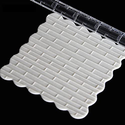 Rengue Acrylic Rolling Pin with 28 Patterns, Compliant Material, Comfortable Grip, 16 X 1 Cm, Lightweight for Dough and Pastry Acrylic Rolling Pin with 28 Patterns, Nan Kitchen (#12) - size: 52001 brick shape