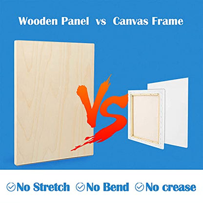 Falling in Art Unfinished Birch Wood Panels Kit, 2 Pack of 12x16’’ Studio 3/4’’ Deep Cradle Boards for Pouring Art, Crafts, Painting, and More - size: 12*16 2-pack