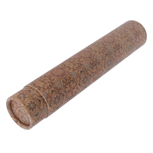 ULTECHNOVO Extendable Calligraphy Scroll Storage Tube with Floral Design Cylinder for Paintings and Drawings Internal Diameter Rustic Aesthetic Art Holder - color: Assorted Color